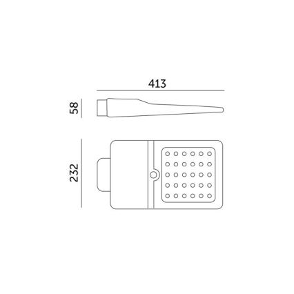 LED-Solar-Straßenleuchte mit Sensor STREET LED/15W/7,4V 4000K IP65 5400 mAh
