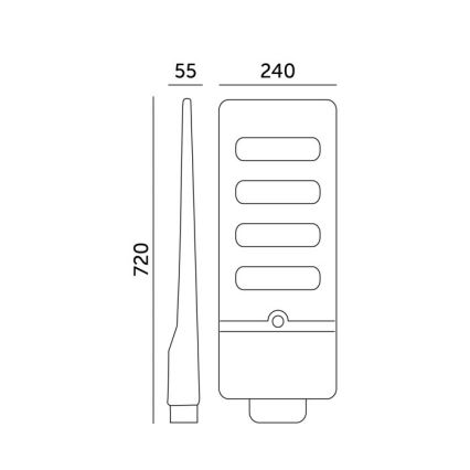 Dimmbare LED-Solar-Straßenleuchte mit Sensor URBI LED/11W/3,2V 6500K 15000 mAh IP54 + Fernbedienung