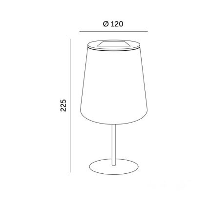 LED-Solar-Tischleuchte LUVETRA LED/1xAA 4000K IP44 200 mAh weiß