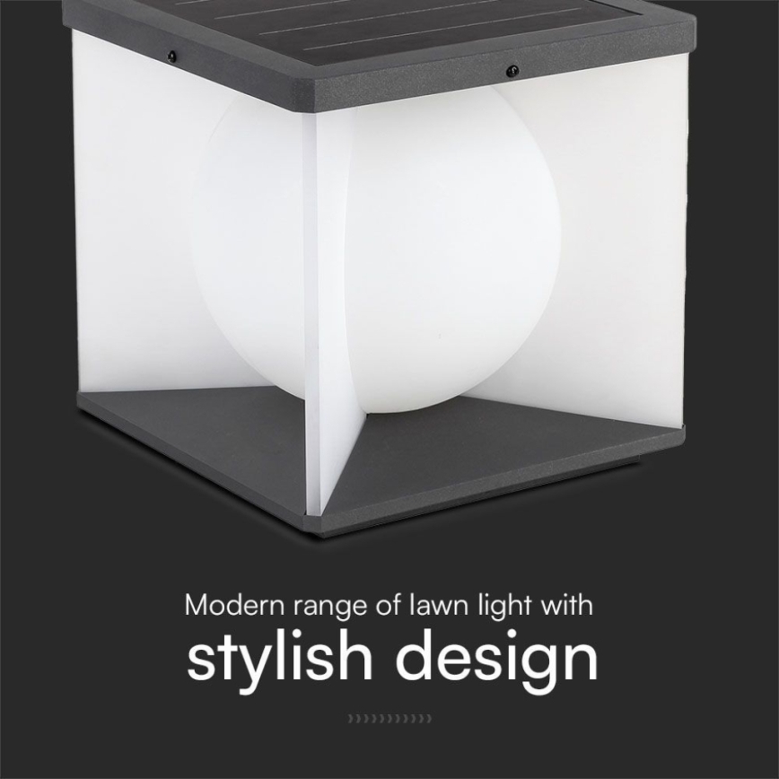 LED dimmbare solarbetriebene Wandleuchte LED/3W/3,7V IP65 3000K 2600 mAh + Fernbedienung