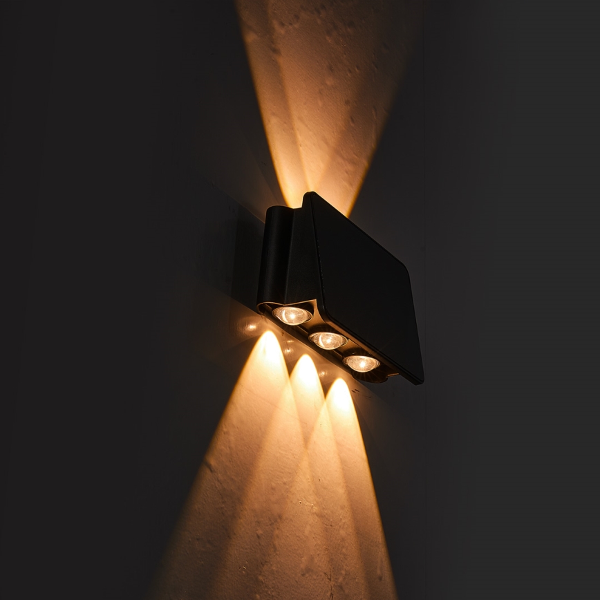 LED Solar-Wandleuchte ALF LED/4W/1300 mAh 3000K IP54 Schwarz