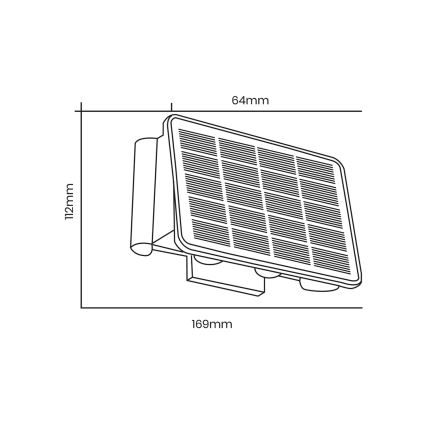 LED-Solar-Wandleuchte ALF LED/4W/3,2V 3000K IP54 schwarz