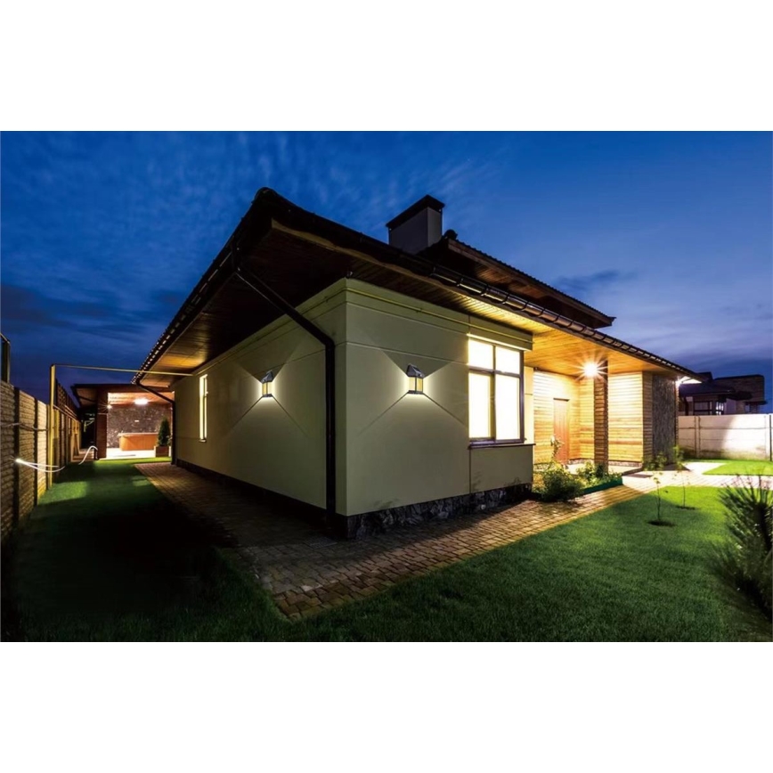 LED-Solar-Wandleuchte für den Außenbereich mit Sensor LED/1W/230V 1200 mAh IP65