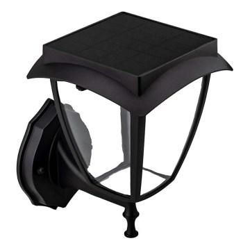 LED-Solar-Wandleuchte LED/2W/3,7V 3000/6000K IP65 2200 mAh schwarz