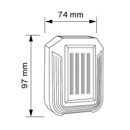 LED Solar-Wandleuchte LUCE LED/1,2V 400 mAh IP44