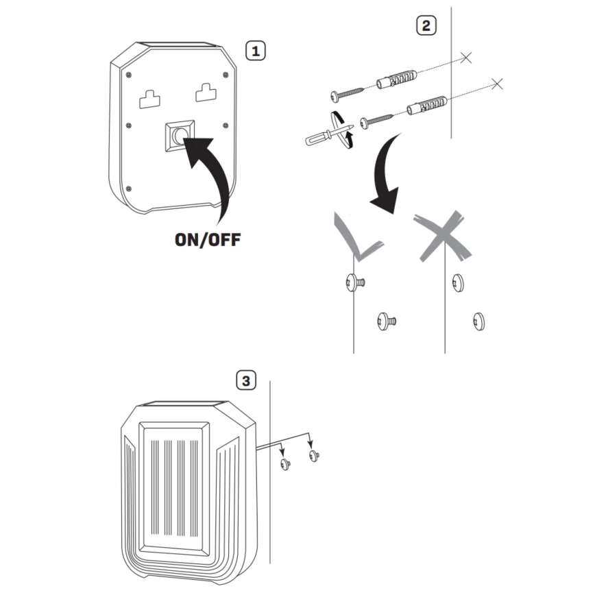 LED Solar-Wandleuchte LUCE LED/1,2V 400 mAh IP44