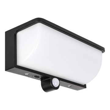 LED-Solar-Wandleuchte mit Bewegungs- und Dämmerungssensor LED/3W/3,7V IP54 1500 mAh schwarz