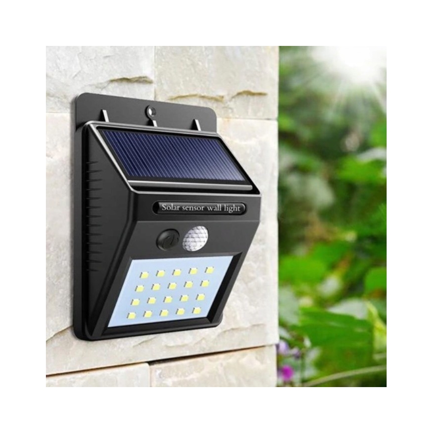 LED-Solar-Wandleuchte mit Bewegungsmelder LED/0,55W/3,7V 1200 mAh IP65