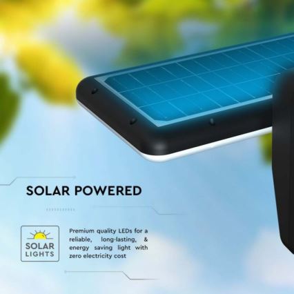 LED Solar-Wandleuchte mit Sensor LED/15W/3,2V 4000K/6000K IP65 6000 mAh Schwarz