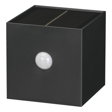 LED Solar-Wandleuchte mit Sensor LED/1W/3,7V 1200 mAh IP44 schwarz
