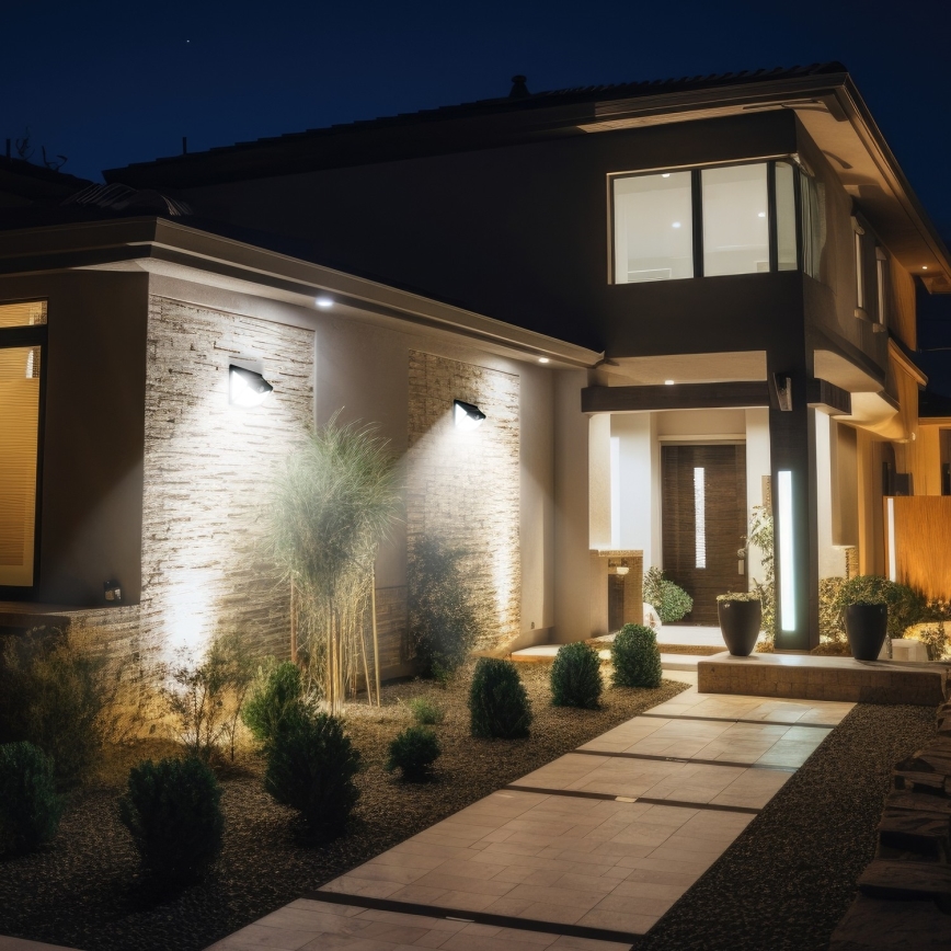 LED Solar-Wandleuchte mit Sensor LED/1W/3,7V 6500K IP44 1200 mAh