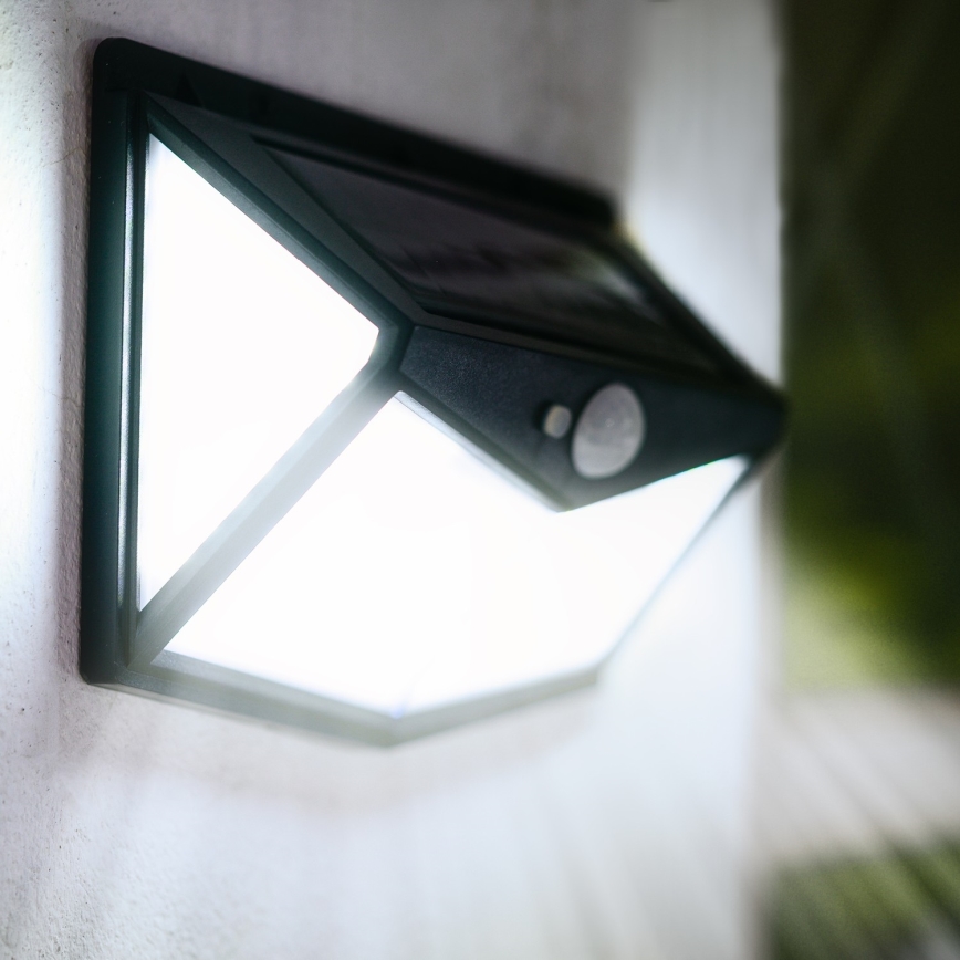 LED Solar-Wandleuchte mit Sensor LED/1W/3,7V 6500K IP44 1200 mAh