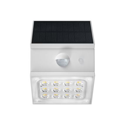 LED-Solar-Wandleuchte mit Sensor LED/2,5W/3,7V 3000/4000/6000K IP65 1200 mAh weiß