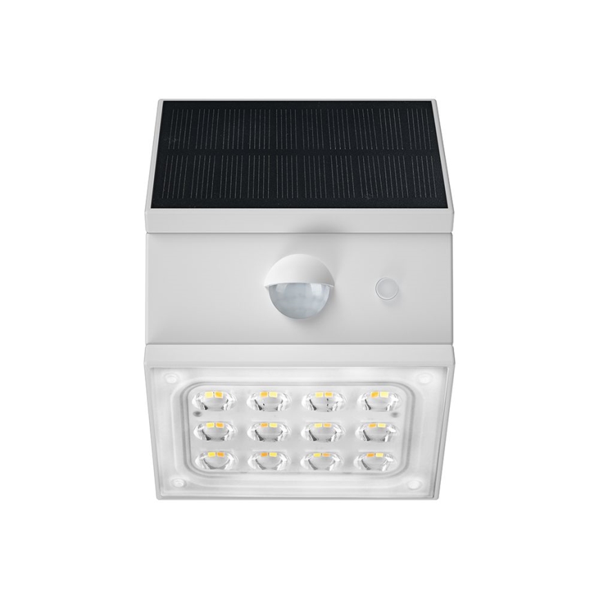 LED-Solar-Wandleuchte mit Sensor LED/2,5W/3,7V 3000/4000/6000K IP65 1200 mAh weiß
