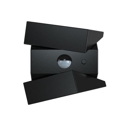 LED-Solar-Wandleuchte mit Sensor LED/2,5W/3,7V 3000/4000/6000K IP65 1200 mAh schwarz