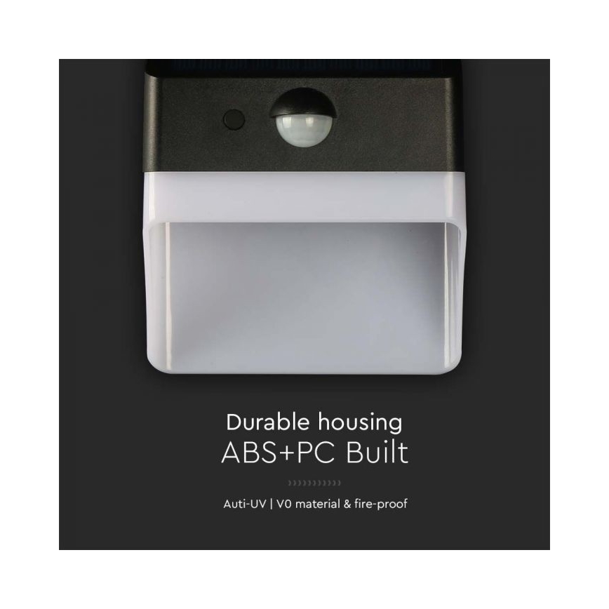 LED Solar-Wandleuchte mit Sensor LED/2W/3,7V 4000K IP65 1200 mAh