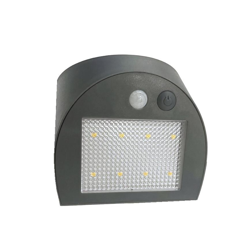 LED Solar-Wandleuchte mit Sensor LED/3W/3,7V 3000/4000K 1200 mAh IP54 anthrazit
