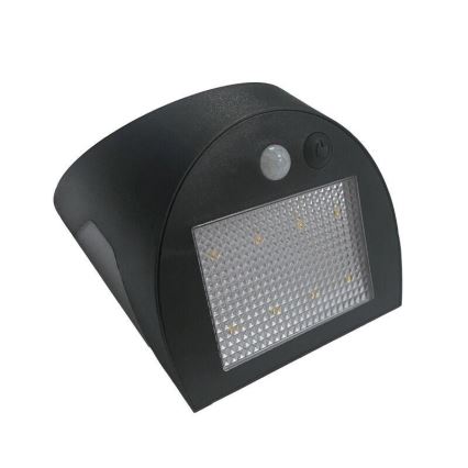 LED-Solar-Wandleuchte mit Sensor LED/3W/3,7V 3000/4000K 1200 mAh IP54 schwarz