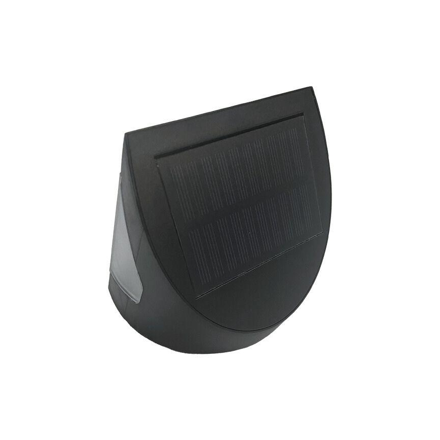 LED-Solar-Wandleuchte mit Sensor LED/3W/3,7V 3000/4000K 1200 mAh IP54 schwarz