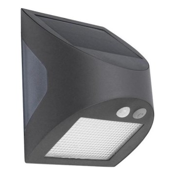 LED Solar-Wandleuchte mit Sensor LED/3W/3,7V 3000/4000K 1200 mAh IP54 anthrazit