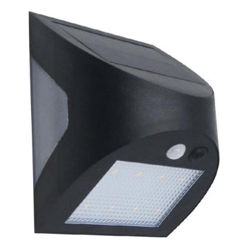 LED-Solar-Wandleuchte mit Sensor LED/3W/3,7V 3000/4000K 1200 mAh IP54 schwarz