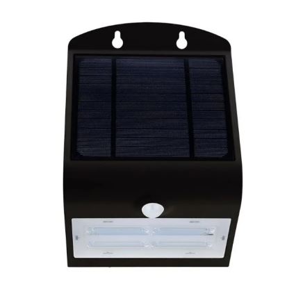 LED-Solar-Wandleuchte mit Sensor LED/3W/3,7V 3000/4000K IP65 schwarz