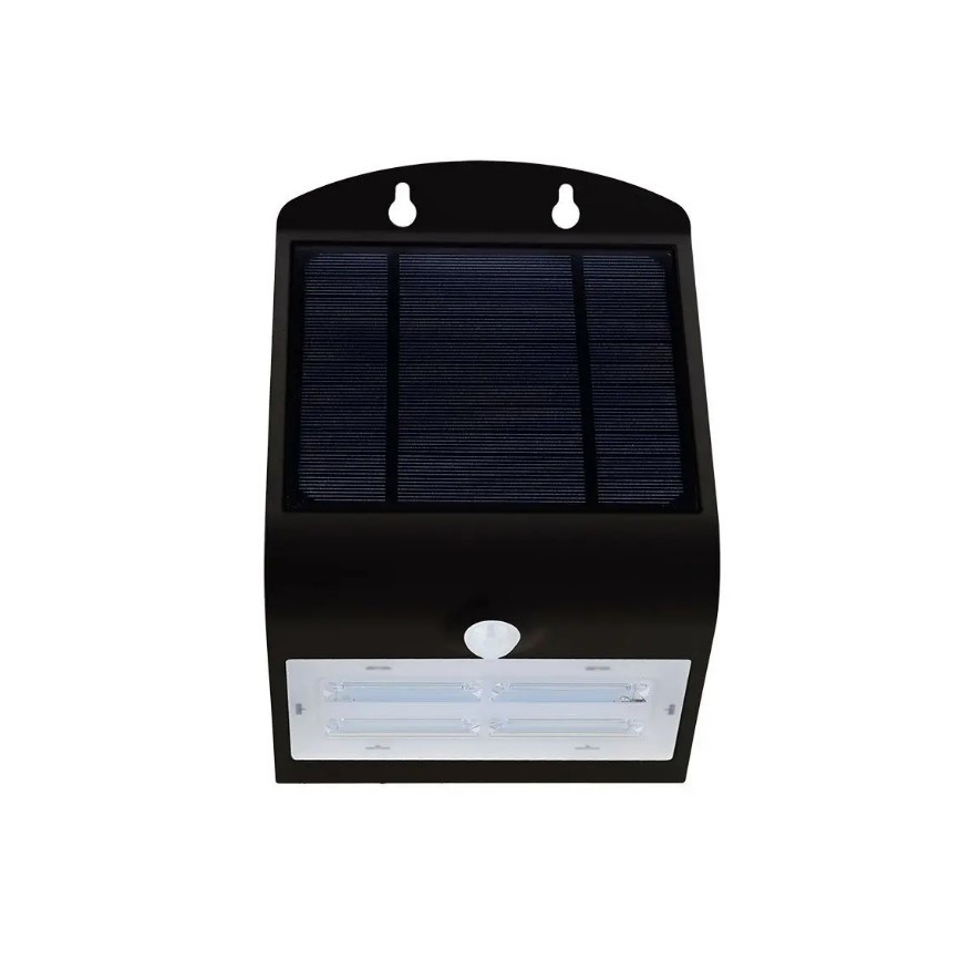 LED-Solar-Wandleuchte mit Sensor LED/3W/3,7V 3000/4000K IP65 schwarz