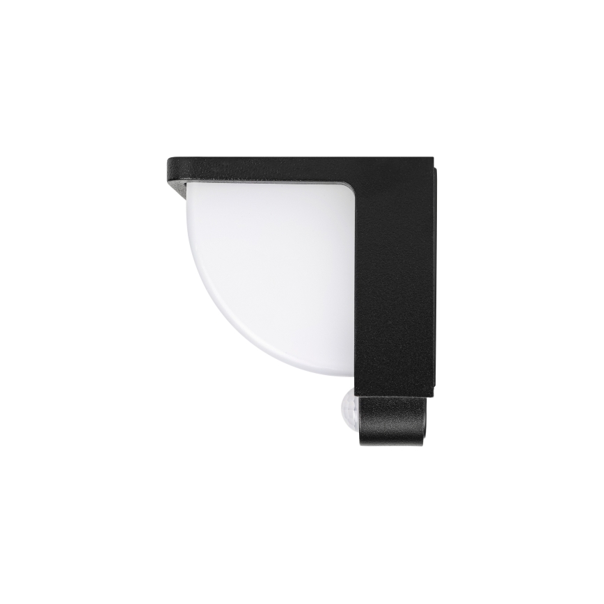 LED-Solar-Wandleuchte mit Bewegungs- und Dämmerungssensor LED/3W/3,7V IP54 1500 mAh schwarz