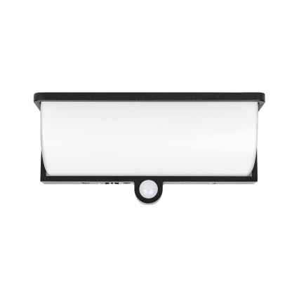 LED-Solar-Wandleuchte mit Bewegungs- und Dämmerungssensor LED/3W/3,7V IP54 1500 mAh schwarz