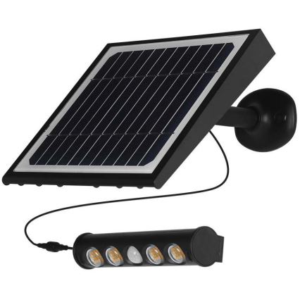 LED Solar-Wandleuchte mit Sensor LED/8W/3,7V IP65 6000K 4000 mAh