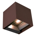 LED-Solar-Wandleuchte mit Sensor LED/9W/3,7V 3000/4000/5000K IP65 2600 mAh braun