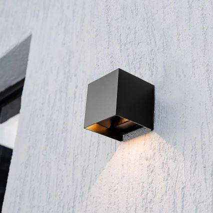 LED Solar-Wandleuchte mit Sensor LED/9W/3,7V 3000/4000/5000K IP65 2600 mAh schwarz