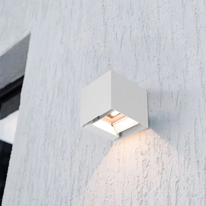 LED-Solar-Wandleuchte mit Sensor LED/9W/3,7V 3000/4000/5000K IP65 2600 mAh weiß