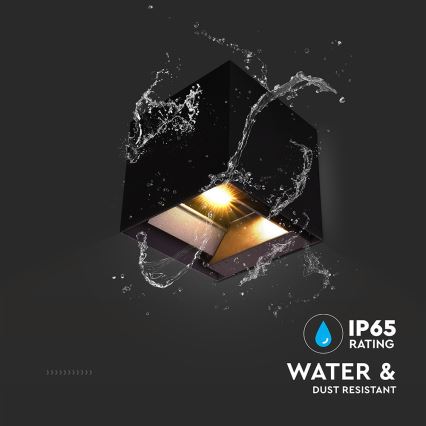 LED Solar-Wandleuchte mit Sensor LED/9W/3,7V 3000/4000/5000K 2600 mAh IP65 Schwarz