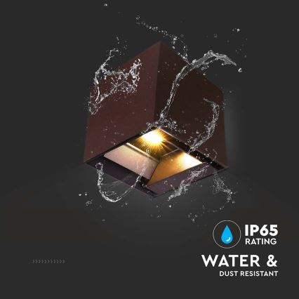 LED Solar-Wandleuchte mit Sensor LED/9W/3,7V 3000/4000/5000K 2600 mAh IP65 Braun