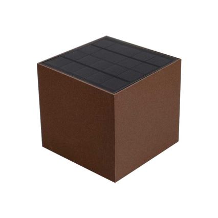 LED Solar-Wandleuchte mit Sensor LED/9W/3,7V 3000/4000/5000K 2600 mAh IP65 Braun