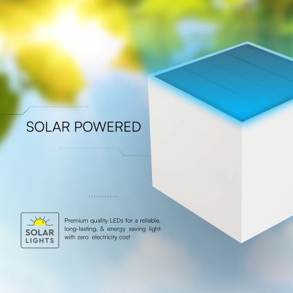 LED-Solar-Wandleuchte mit Sensor LED/9W/5V 3000/4000/5000K IP65 2600 mAh weiß