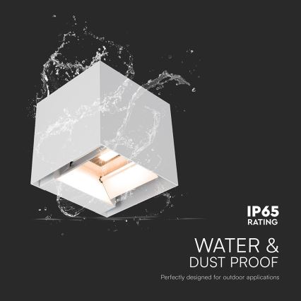 LED-Solar-Wandleuchte mit Sensor LED/9W/5V 3000/4000/5000K IP65 2600 mAh weiß