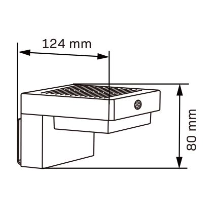LED Solar-Wandleuchte mit Sensor MALI LED/4,5W/3,7V 2000 mAh IP44 schwarz