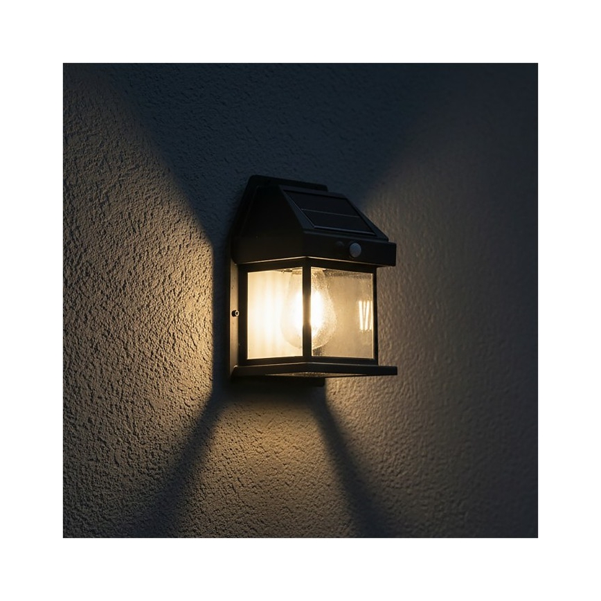 LED-Solar-Wandleuchte mit Sensor OMVIA LED/3,7V 3000K IP44 1200 mAh