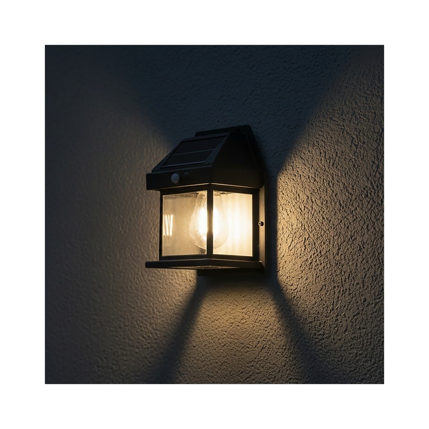 LED-Solar-Wandleuchte mit Sensor OMVIA LED/3,7V 3000K IP44 1200 mAh