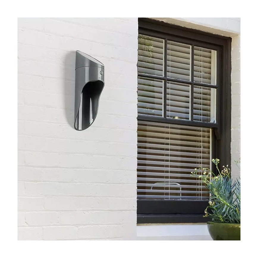 LED Solar-Wandleuchte mit Sensor PALESA LED/1W/3,7V IP65 1800 mAh grau