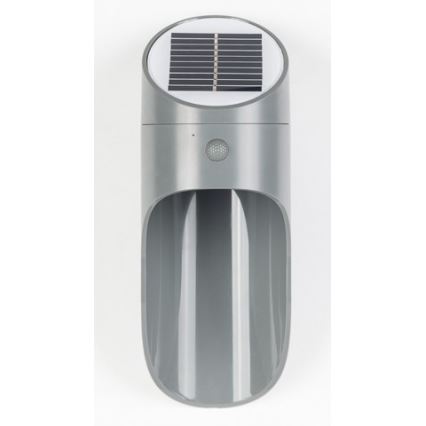 LED Solar-Wandleuchte mit Sensor PALESA LED/1W/3,7V IP65 1800 mAh grau