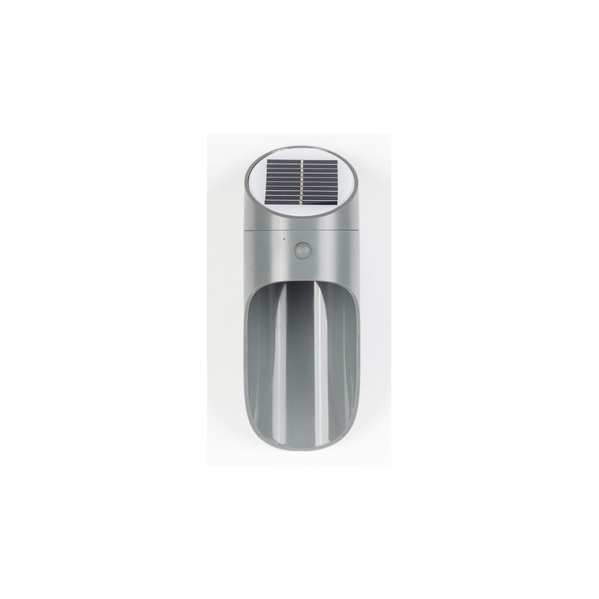 LED Solar-Wandleuchte mit Sensor PALESA LED/1W/3,7V IP65 1800 mAh grau