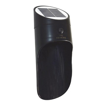 LED Solar-Wandleuchte mit Sensor PALESA LED/1W/3,7V IP65 1800 mAh Schwarz