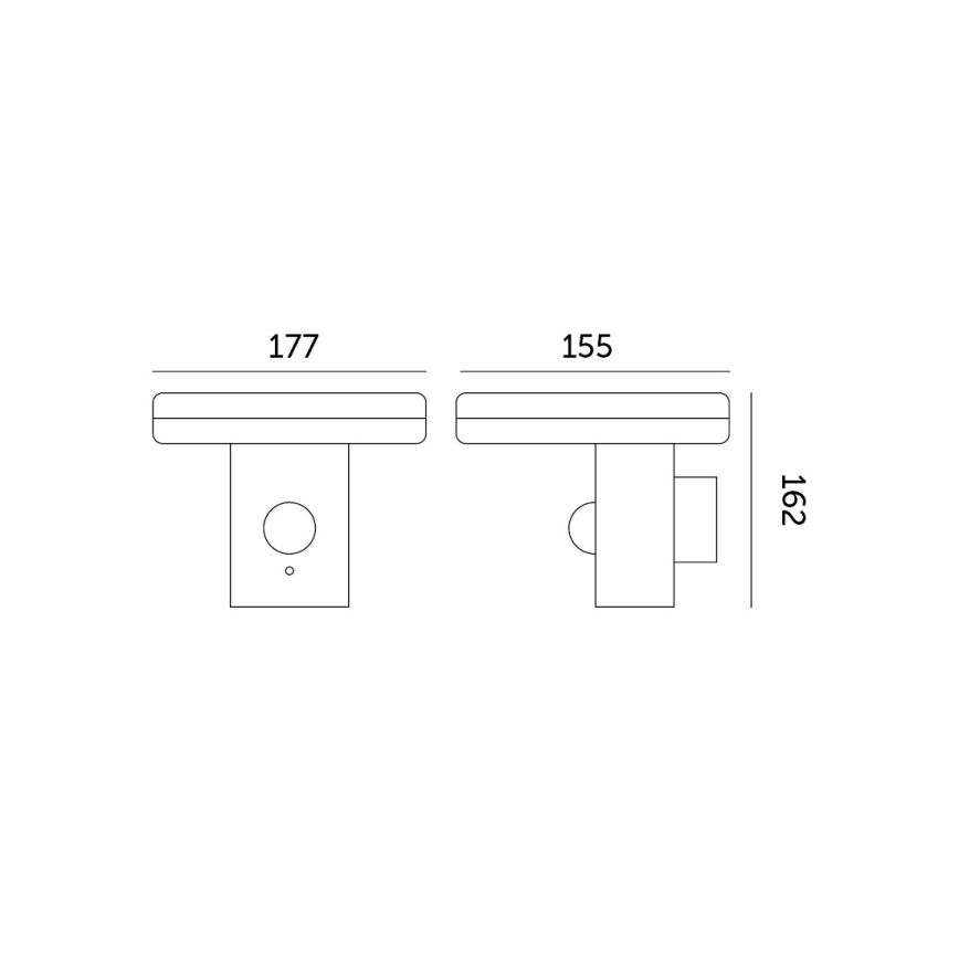 LED Solar-Wandleuchte mit Sensor SOLARIS3 LED/5,5W/3,7V 4000K IP44 2600 mAh