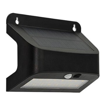 LED-Solar-Wandleuchte mit Sensor SOLTO LED/6W/3,7V 4000K IP54 2400 mAh, schwarz