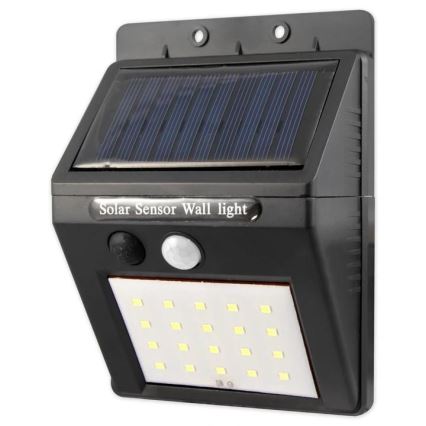 LED Solar-Wandleuchte mit Sensor und externem Panel LED/0,55W/3,7V IP65