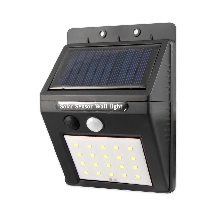 LED Solar-Wandleuchte mit Sensor und externem Panel LED/0,55W/3,7V IP65
