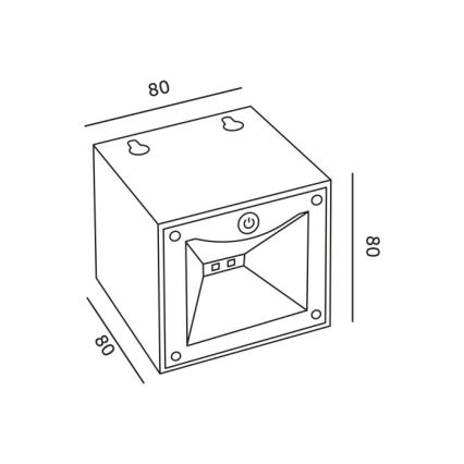 LED-Solar-Wandleuchte QUERK LED/1,2V 3000/4000K IP54 800 mAh